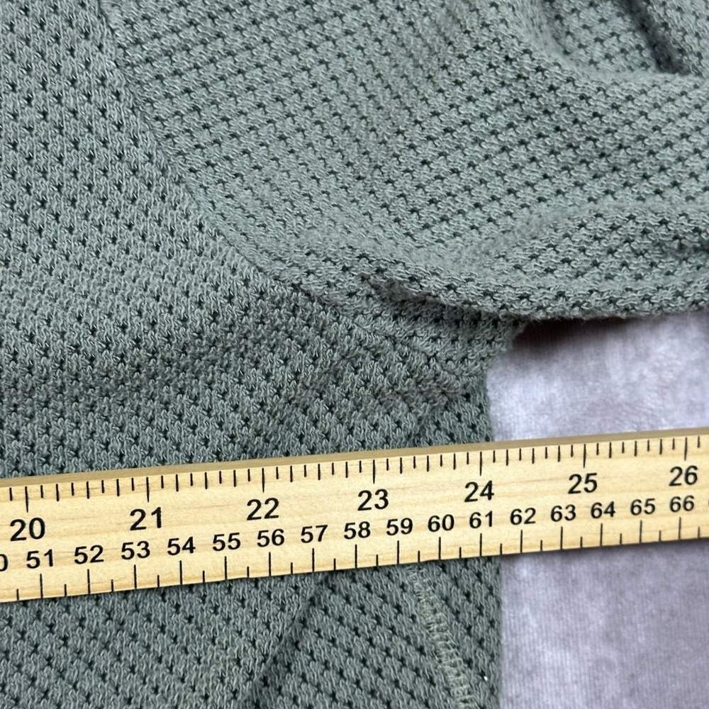 Kuhl Men 1X Waffle Knit Pullover Sweater Olive Green Relaxed Fit Outdoor Hiking - Picture 8 of 9